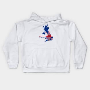 United Kingdom Map Kids Hoodie